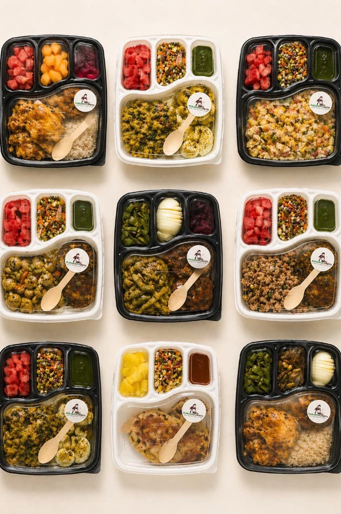 Puradhapetti homemade diet meal boxes — veg and non-veg options